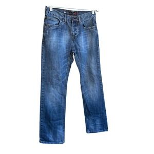 G By Guess Men's Blue Denim Jeans‎ Button Fly Stylish Back Pocket Design